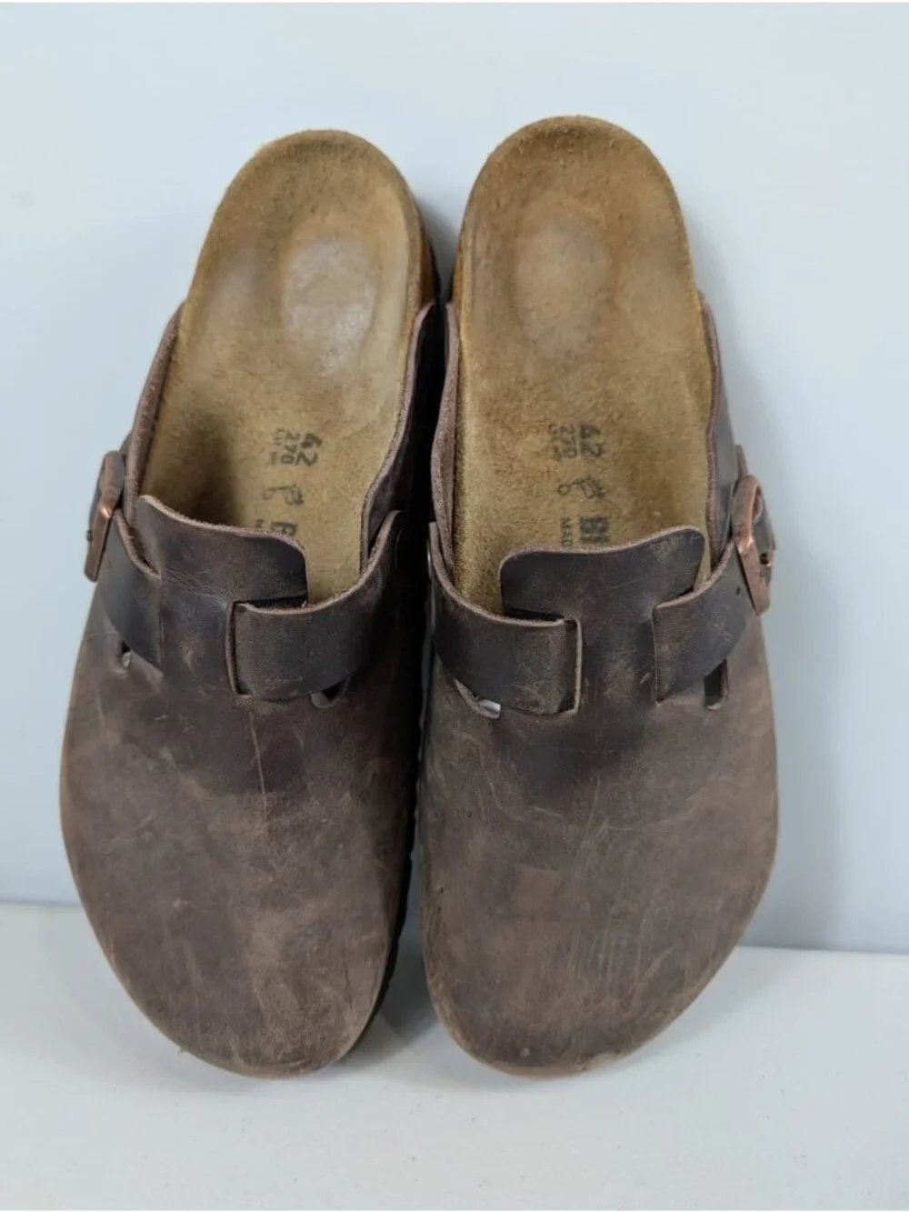 Birkenstock Boston Oiled leather clogs in brown men's size 9 women's size 11